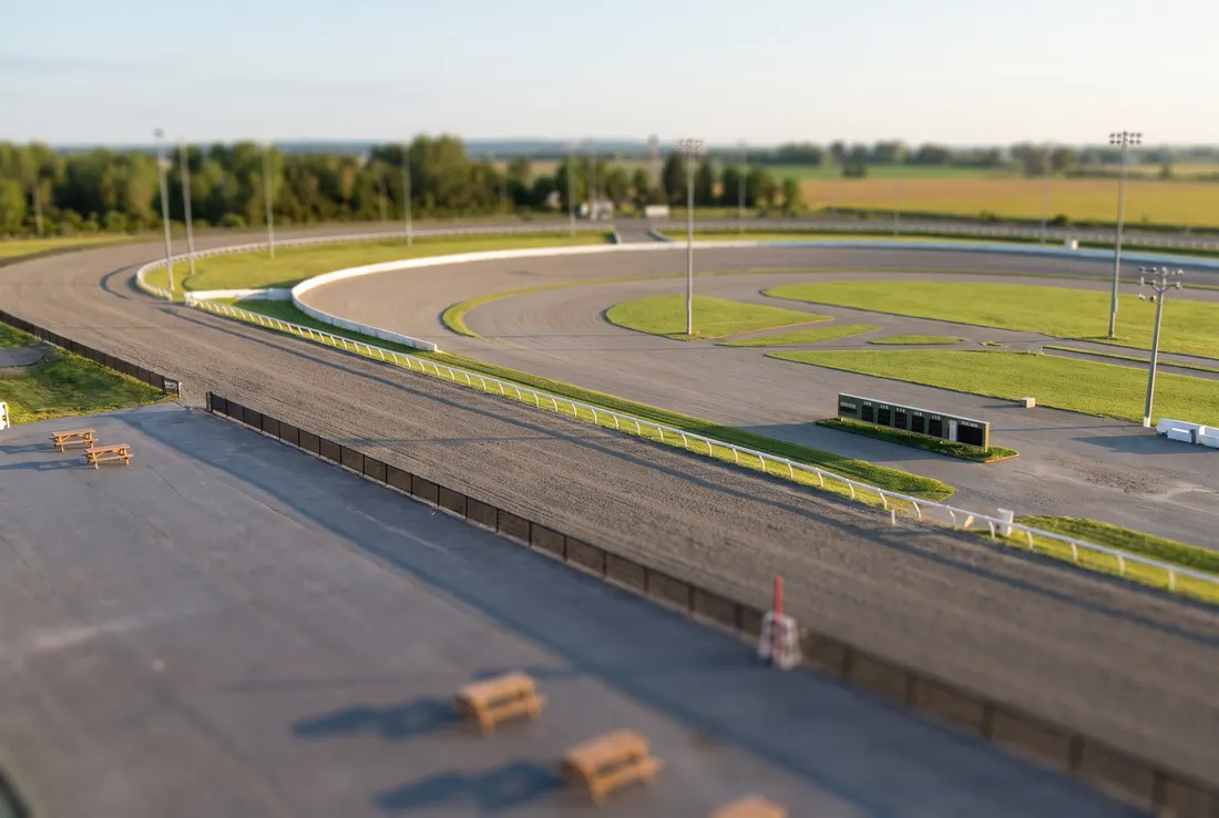 Miniature model of the Kawartha Downs track