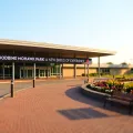 Miniature model of the Woodbine Mohawk Park entrance