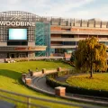 Miniature model of the Woodbine grandstand and lawn